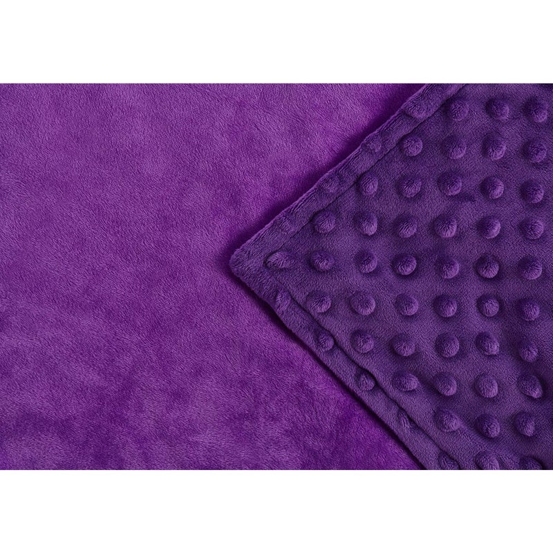 RelaxBlanket 60''x80'' Duvet Cover for Weighted Blanket | Premium Super Soft Minky Dot | Purple - Image 5
